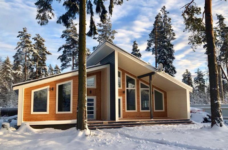 Фасад и отделка каркасного дома